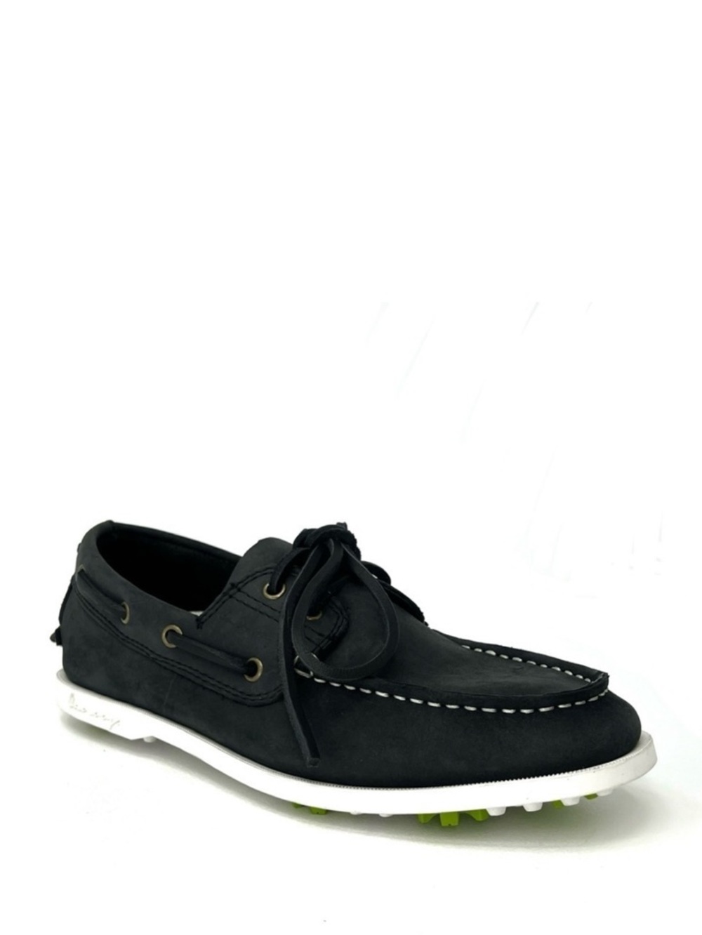 Canoos Golf Shoes Boat Shoe Style Black Men’s Size 7 Nubuck Leather EUC